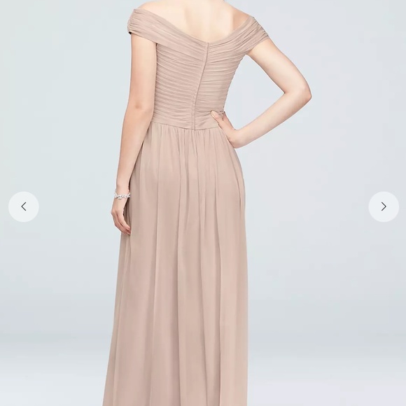 Crisscross Off-the-Shoulder Bridesmaid Dress - Picture 3 of 3